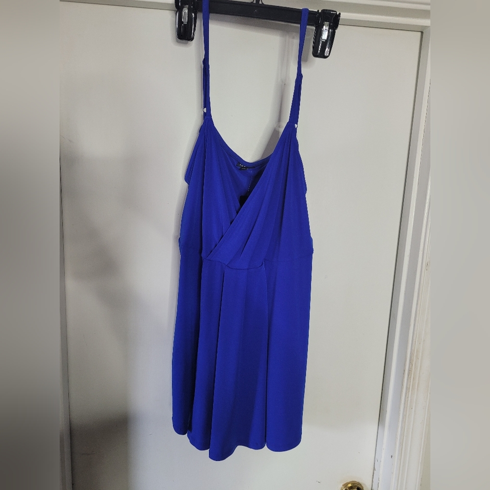torrid Royal Blue Spaghetti Strap Draped Tank Top